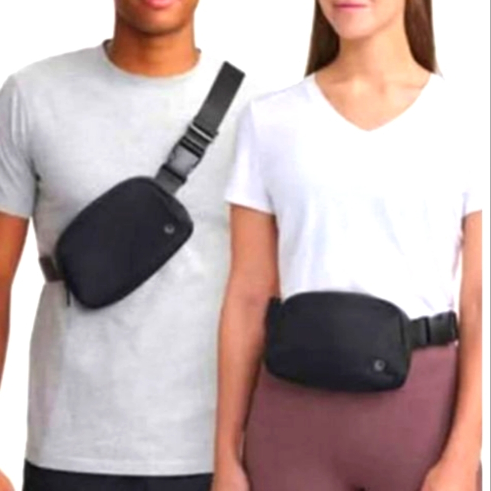 ⭐BLACK HIP PACK CROSSBODY BAG UNISEX MEN'S WOMEN'S BELT BAG NWT